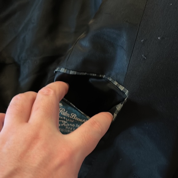 Men’s Palm Beach Black Gold Button Blazer 44R - Picture 8 of 9